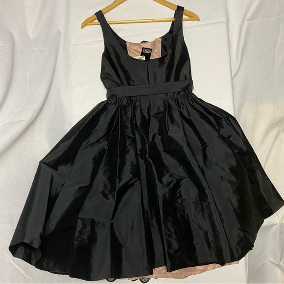 Adrianna Papell Timeless Sleeveless Black Blush Lace Mikado Dress-Sz 2/4 NWT - Picture 6 of 10